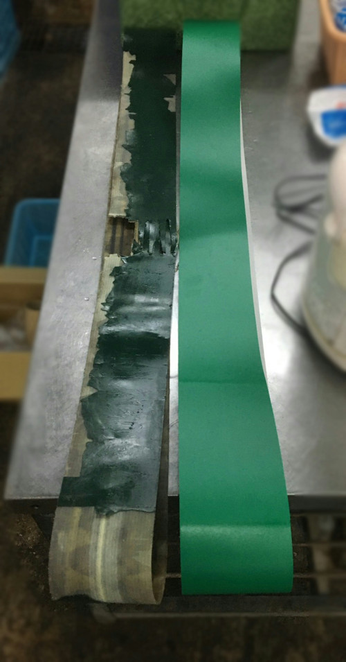 交換前、交換後ベルト比較