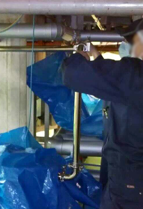 サニタリー配管変更工事