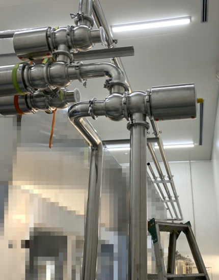 [3]サニタリー配管施工中