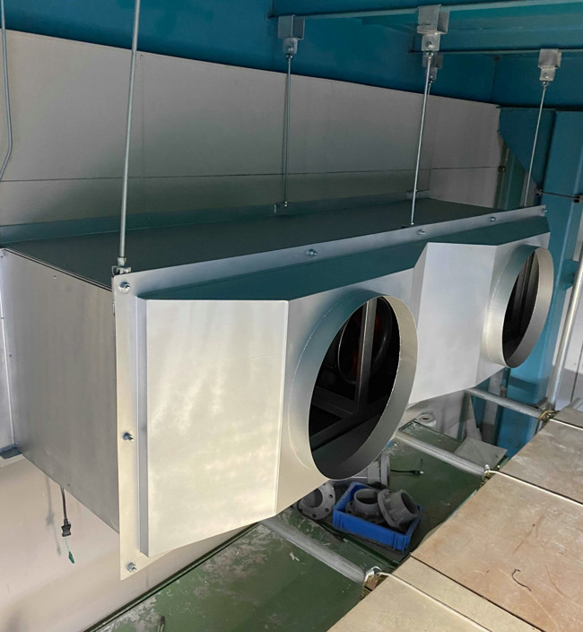 角丸ダクト取付後