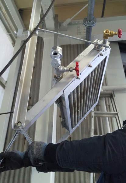 スポットヒーター移設