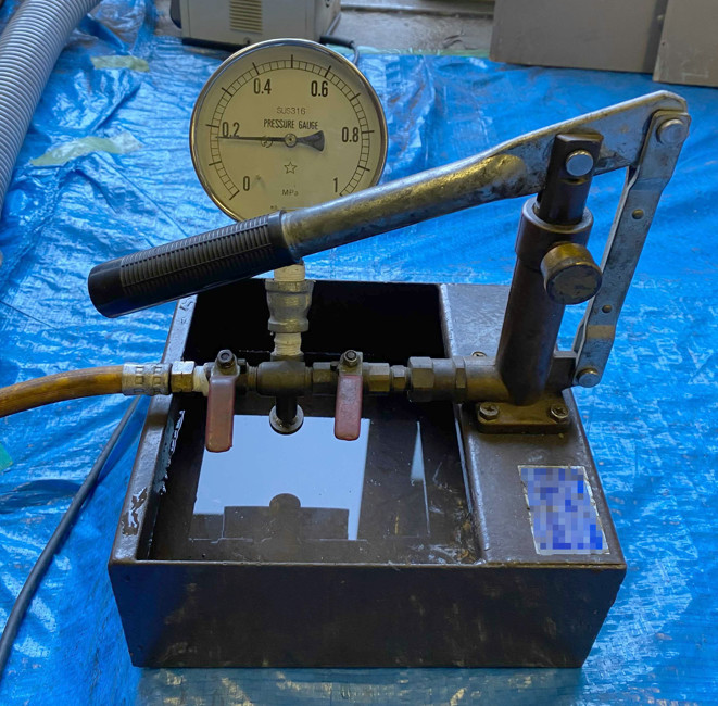 圧力計水圧テスト