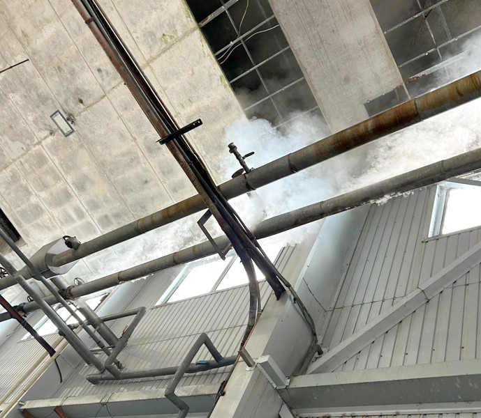 修繕前蒸気漏れ箇所